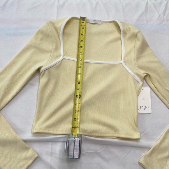 Yellow Fitted Long Sleeve Bodysuit - Picture 5 of 6